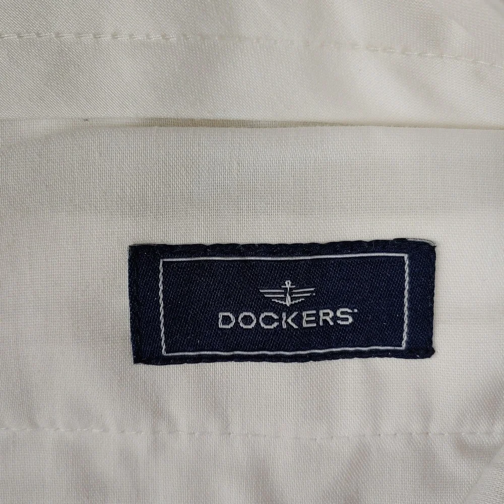 Dockers Pants‎ Mens 36x29 (Actual 37x27) Ivory Flat Front Relaxed Fit Golf Chino